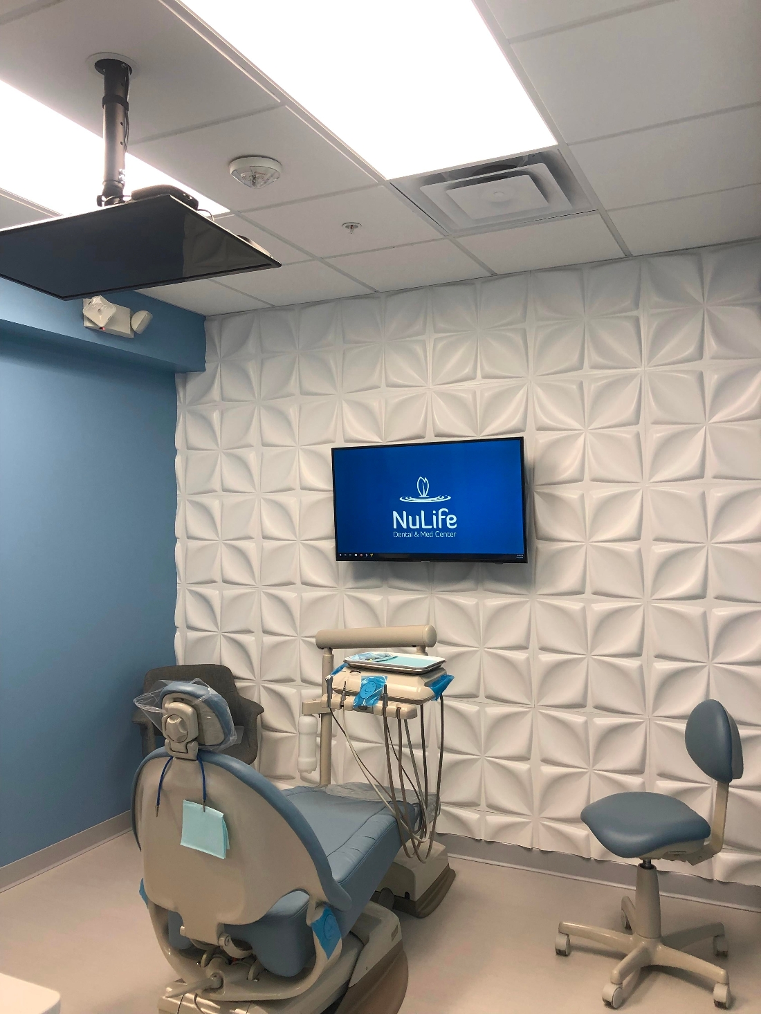 Comfortable Patient Rooms with Ceiling Televisions